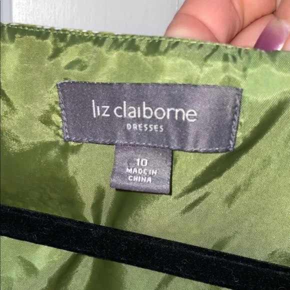 Liz Claiborne Green Patterned Midi Dress - Picture 8 of 10